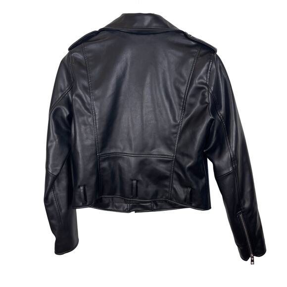 Zara Bloger Favorite Faux Leather Biker Jacket Medium - Picture 6 of 6